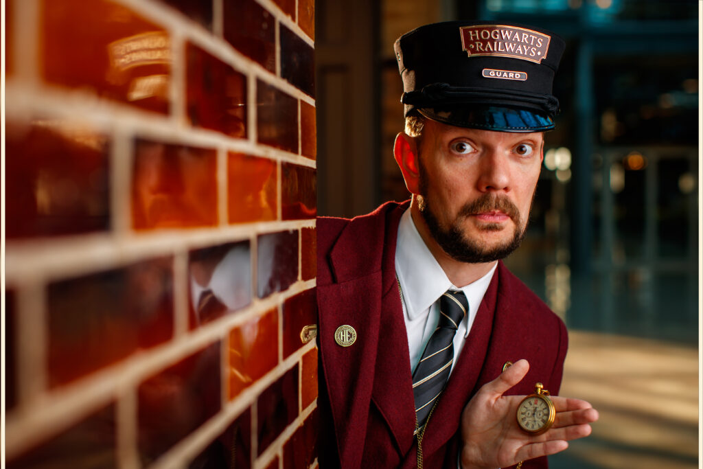 Promotional portraits for “Harry Potter: A Hogwarts Express Adventure” produced by Rail Events Productions at St. Louis Union Station in St. Louis, Mo., Sunday, March 2, 2025. Photo by Guy Rhodes.